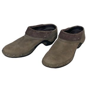 Merrell Drizzle Luxe Clogs Wrap Suede Studded Mules Brown US Women’s Size 10.5